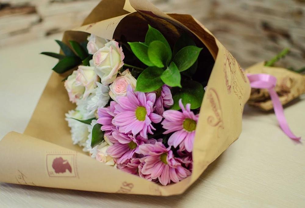 Букет цветов из: Розы и Хризантемы в Городищи