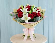 Букет цветов из:  Лилии и Розы #REPLACE_PRED# Городищи