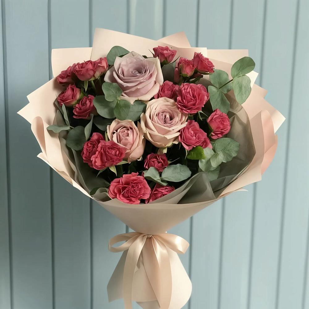 Букет цветов из: Гвоздики и Розы в Городищи