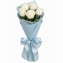 Букет 5 Белых роз Проуд в Городищи