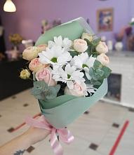 Букет цветов из:  Хризантемы и Розы #REPLACE_PRED# Городищи
