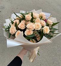 Букет Кремовые розы Латте в Городищи
