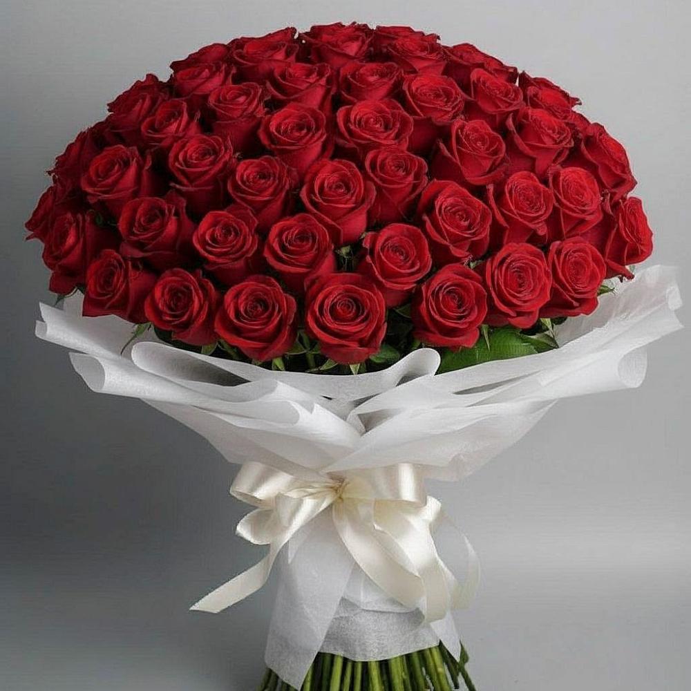 Букет 101 Красная роза Блэк Мэджик в Городищи