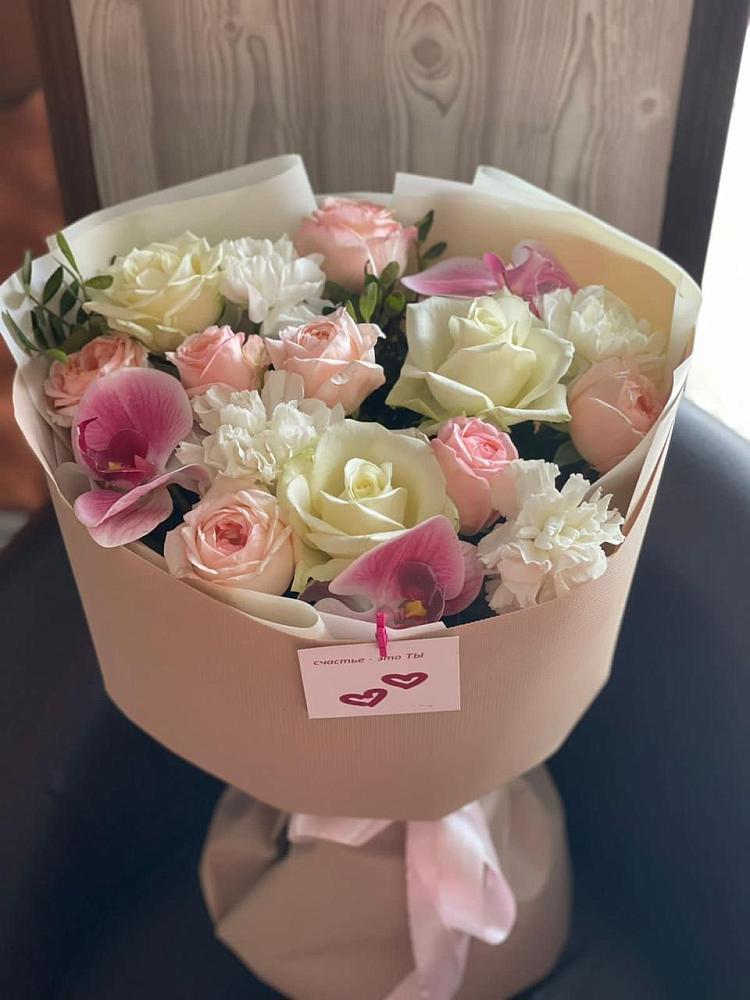 Букет цветов из: Орхидеи, Розы и Гвоздики в Городищи