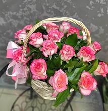 Цветочная композиция из Розы в корзине #REPLACE_PRED# Городищи