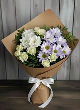 Букет цветов из:  Хризантемы и Розы #REPLACE_PRED# Городищи