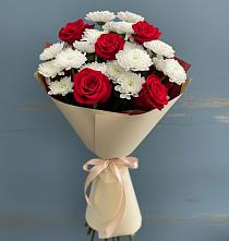 Букет цветов из:  Розы и Хризантемы в Городищи