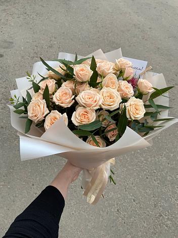 Букет Кремовые розы Латте в Городищи
