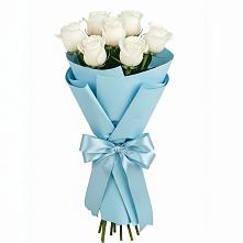 Букет 7 белых роз Проуд в Городищи