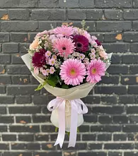 Букет цветов из:  Герберы и Хризантемы в Городищи