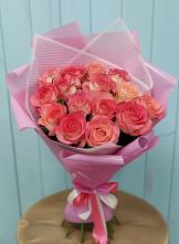 Букет 15 Розовых роз Равель #REPLACE_PRED# Городищи