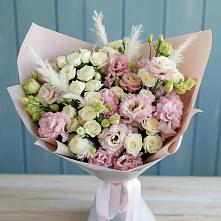 Букет цветов из:  Альстромерии и Розы в Городищи